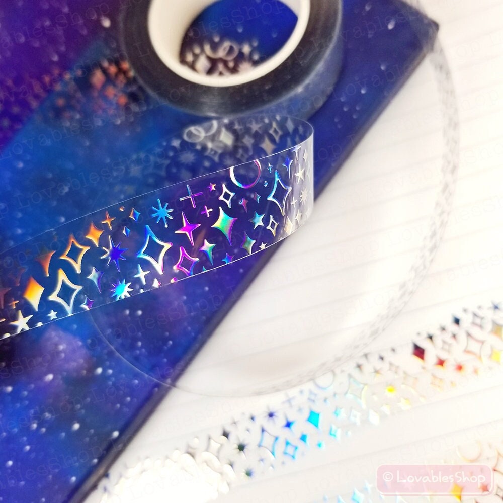 Album Scrapbooking Glitter Washi Tape Decor Laser Foil Sticker Masking Tape