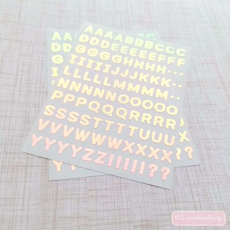 Alphabet Upper Case Permanent vinyl Sticker Sheet image 4