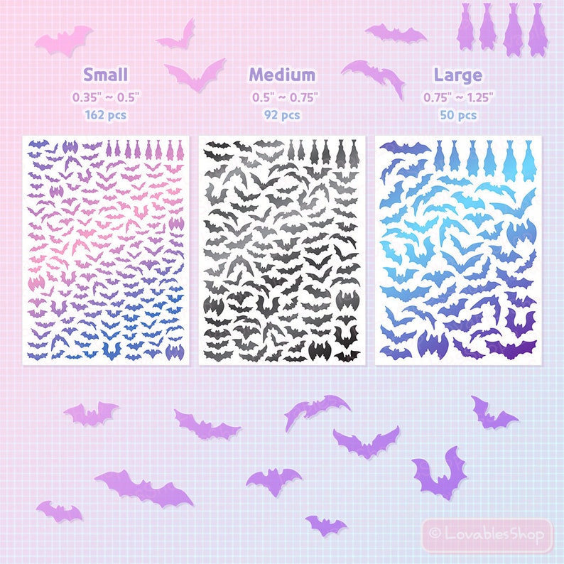 Bats Vinyl Sticker Sheet - Etsy