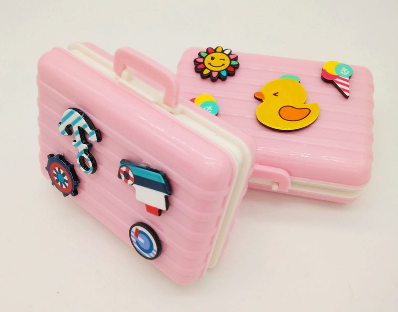 Colored Eye Care Contact Lenses Case Cute Pink Traveling Contact Lens Case