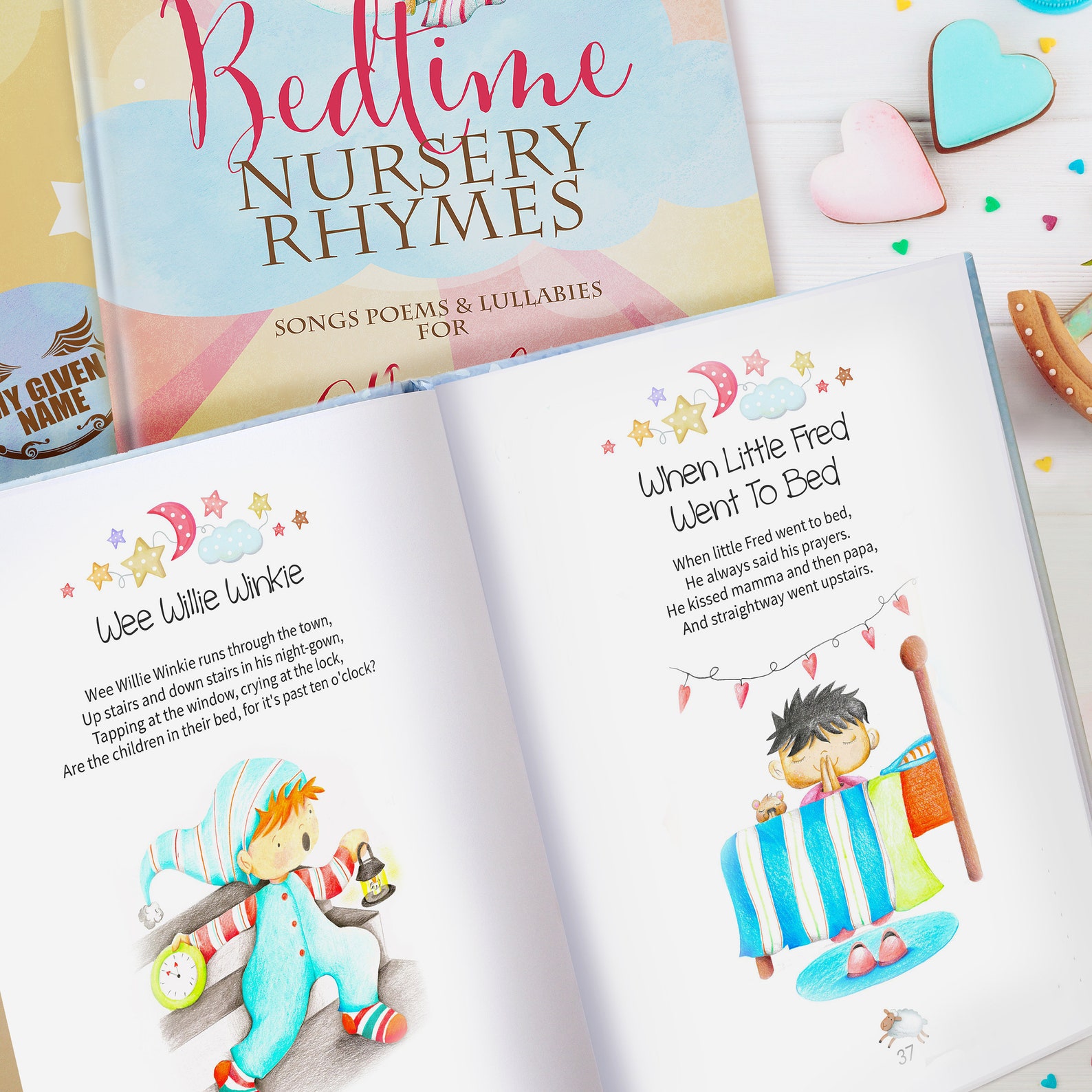 Bedtime Nursery Rhymes and Personalised Poems Book Etsy UK