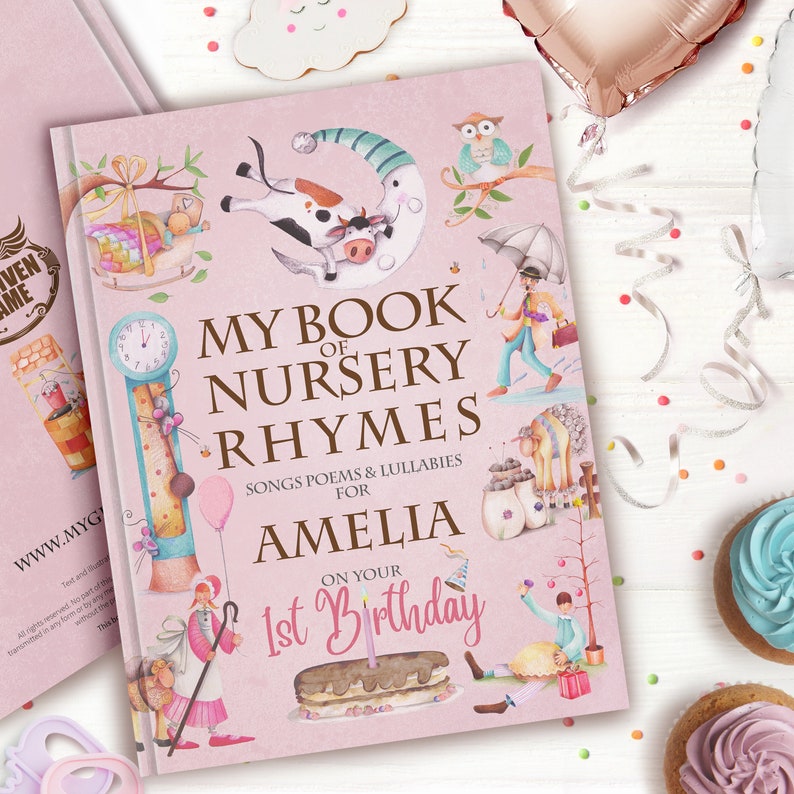 1st Birthday Edition of My Nursery Rhyme & Personalised Poems for boys and girls image 2