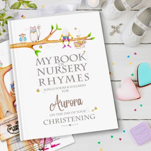Personalized Christening Book: Nursery Rhymes & Poems Keepsake