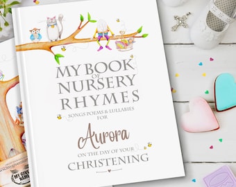 Personalized Christening Book: Nursery Rhymes & Poems Keepsake