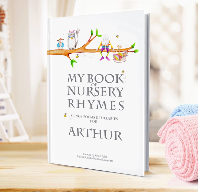 Personalised Nursery Rhyme & Poems Keepsake Book for Newborns and Toddlers, Boys and Girls. image 2