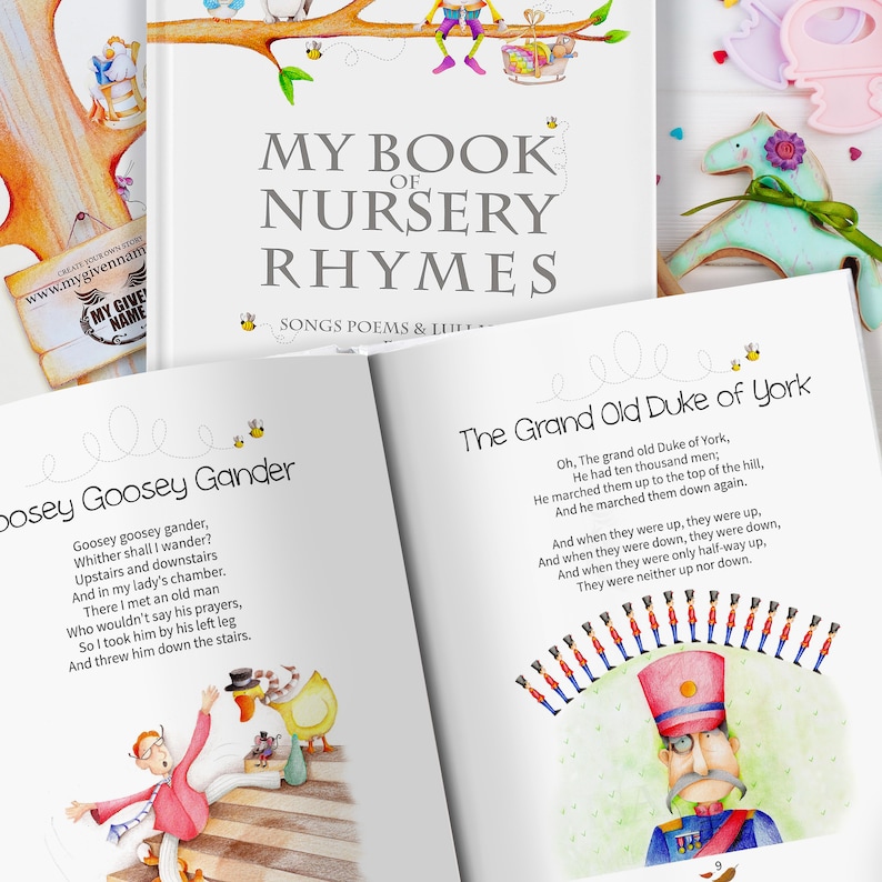 Personalised Nursery Rhyme & Poems Keepsake Book for Newborns and Toddlers, Boys and Girls. image 6