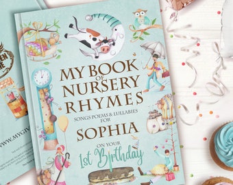 1st Birthday Edition of My Nursery Rhyme & Personalised Poems for boys and girls