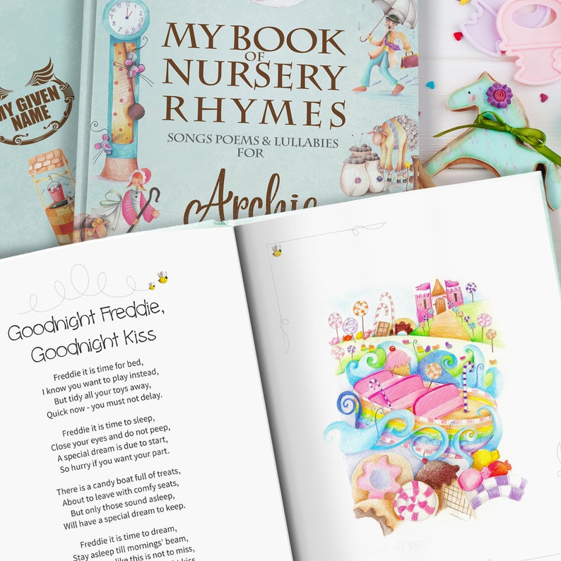 My Book of Nursery Rhymes & Personalised Poems Book for Newborns and Toddlers, Boys and Girls. image 8