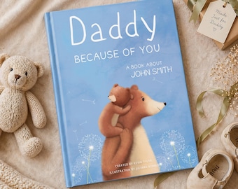 Personalised Daddy Book 'Because Of You'