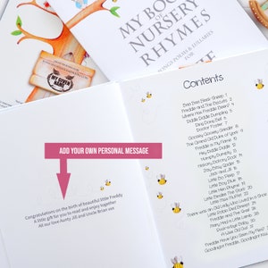 Personalised Nursery Rhyme & Poems Keepsake Book for Newborns and Toddlers, Boys and Girls. image 3