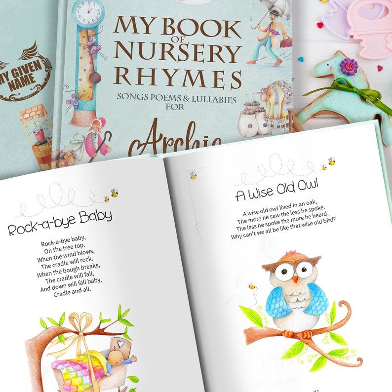 My Book of Nursery Rhymes & Personalised Poems Book for Newborns and Toddlers, Boys and Girls. image 9