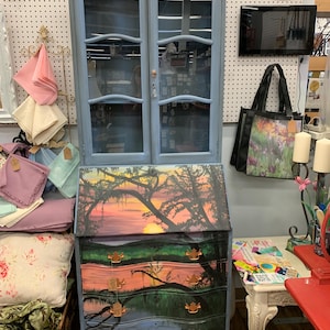 Original artwork on Secretary desk