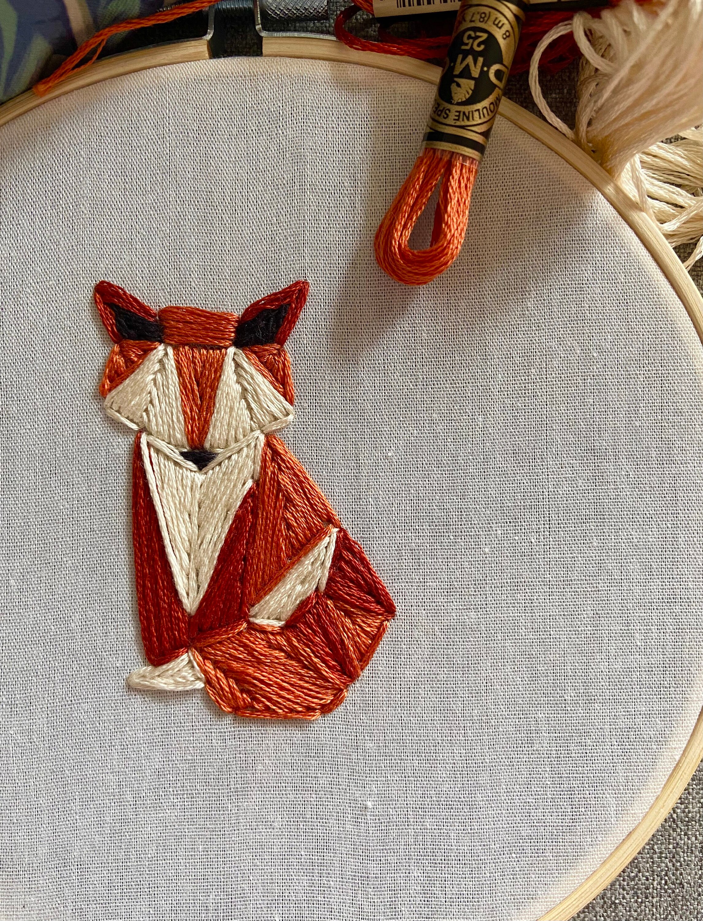 Broderie sur Cercle Monsieur Foxy
