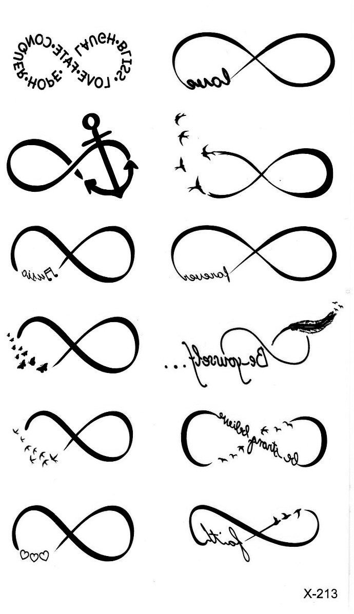Love Unendlich Zeichen Anker Liebe Temporary Temporäre Einmal Etsy