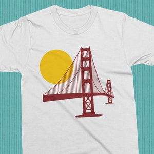 San Francisco shirt Golden Gate Bridge tshirt Vintage SF graphic tee California sunset bay area San Fran gift for san francisco