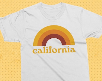 California Rainbow T-Shirt: 70s Retro Graphic Tee