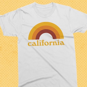 California Vintage Rainbow - 70s rainbow, t shirt, Cali shirt,  surf, skate, retro graphic tee, vintage t shirt