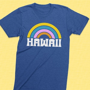 Hawaii shirt - Hawaii tshirt - Hawaii vintage pride shirt - Home tee - Rainbow graphic tee