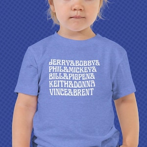 Toddler Jerry & Bobby Grateful dead tshirt, toddler tee, grateful dead shirt, youth deadhead, kids dead tshirt, deadhead youth tee