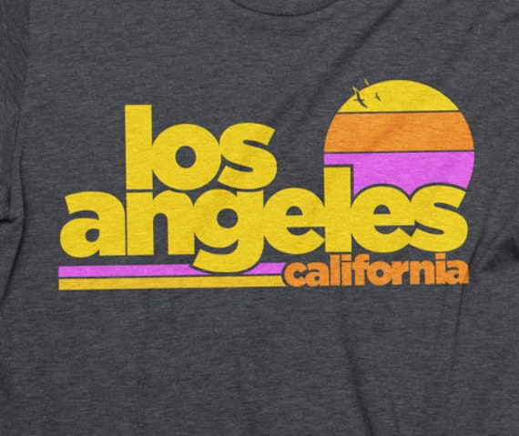 Los Angeles California Retro 70'S Vintage Surf Tee T Shirts, Hoodies,  Sweatshirts & Merch