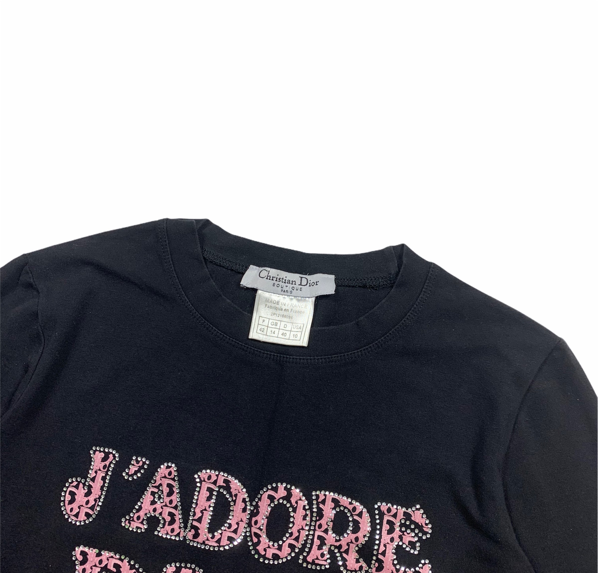 Christian Dior J'ADORE DIOR Tシャツ ラインストーン Christian Dior Vintage Rhinestone DIOR￼J'ADORE 1947 Tank