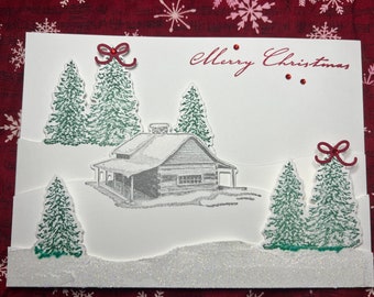 Winter Cabin Christmas Card