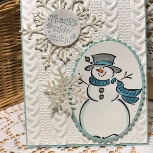 Obrigado, cartão de neve, cartão de agradecimento, cartão de agradecimento com tema de inverno, cartão de agradecimento de boneco de neve, cartão de agradecimento de floco de neve