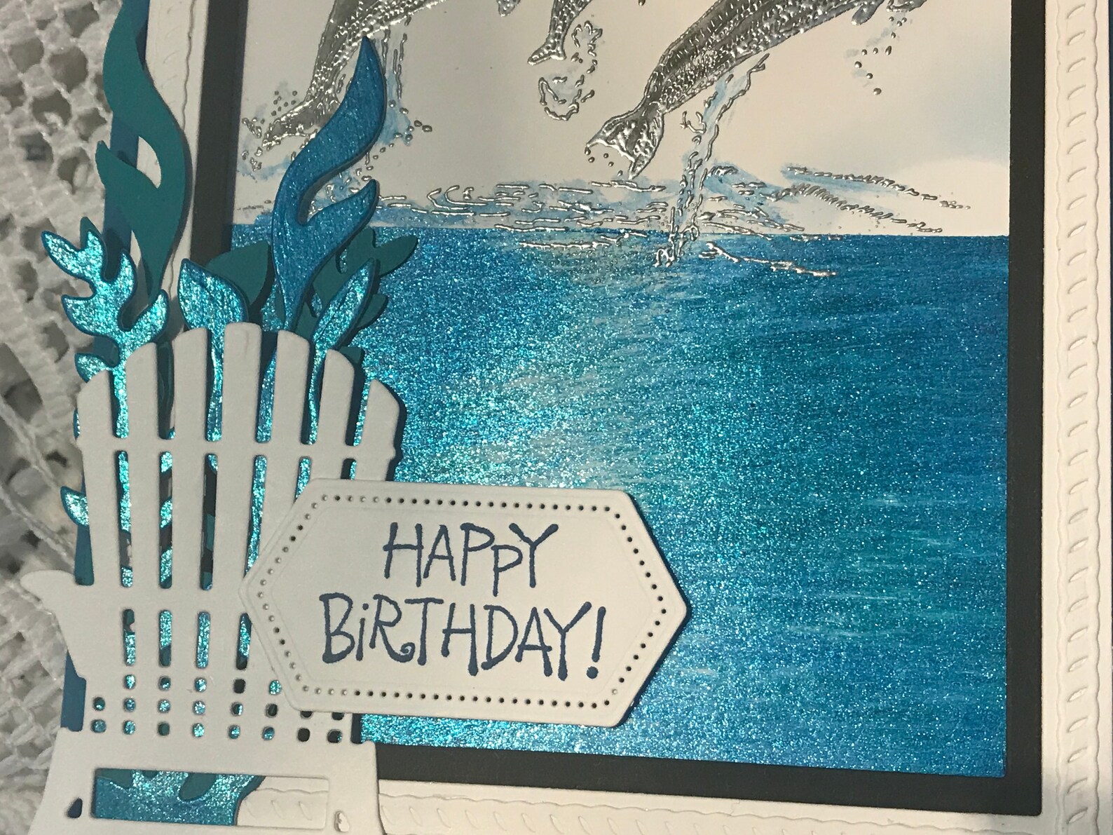 Dolphin Birthday Card, Nautical Birthday Card, Ocean Birthday Card ...