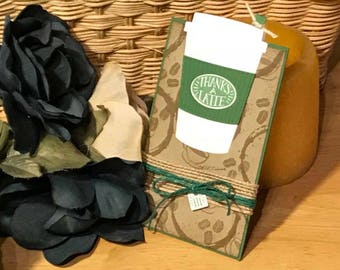 Porta tarjetas de regalo, porta tarjetas de regalo con temática de café, porta tarjetas de regalo de Starbucks, tarjeta de taza de café, tarjeta de taza de café, tarjeta de regalo de taza de café