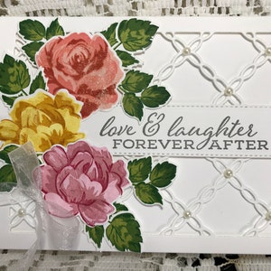 Cartão de casamento Rose Trellis