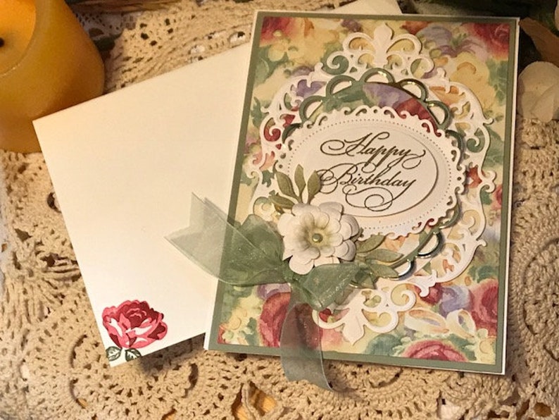 Fancy. Handmade Die Cut Birthday Card Etsy