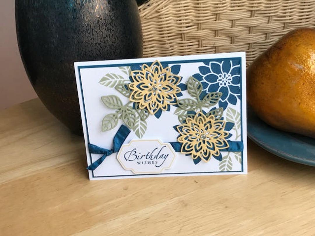 Die Cut Floral Happy Birthday Card - Etsy
