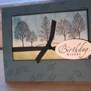 Cartão de aniversário para ele, cartão de aniversário feito à mão, lindo como um cartão de aniversário de árvore