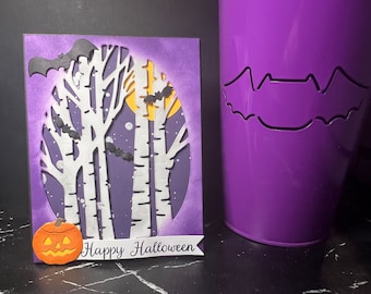 Happy Halloween Spooky Tree Card