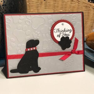 Dog sympathy card, Loss of a pet card, Pet sympathy card, Dog sympathy card, Dog thinking of you card, Loss of a dog card, Black dog card
