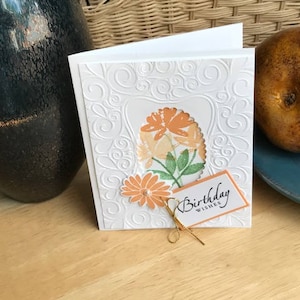 Cartão de aniversário floral