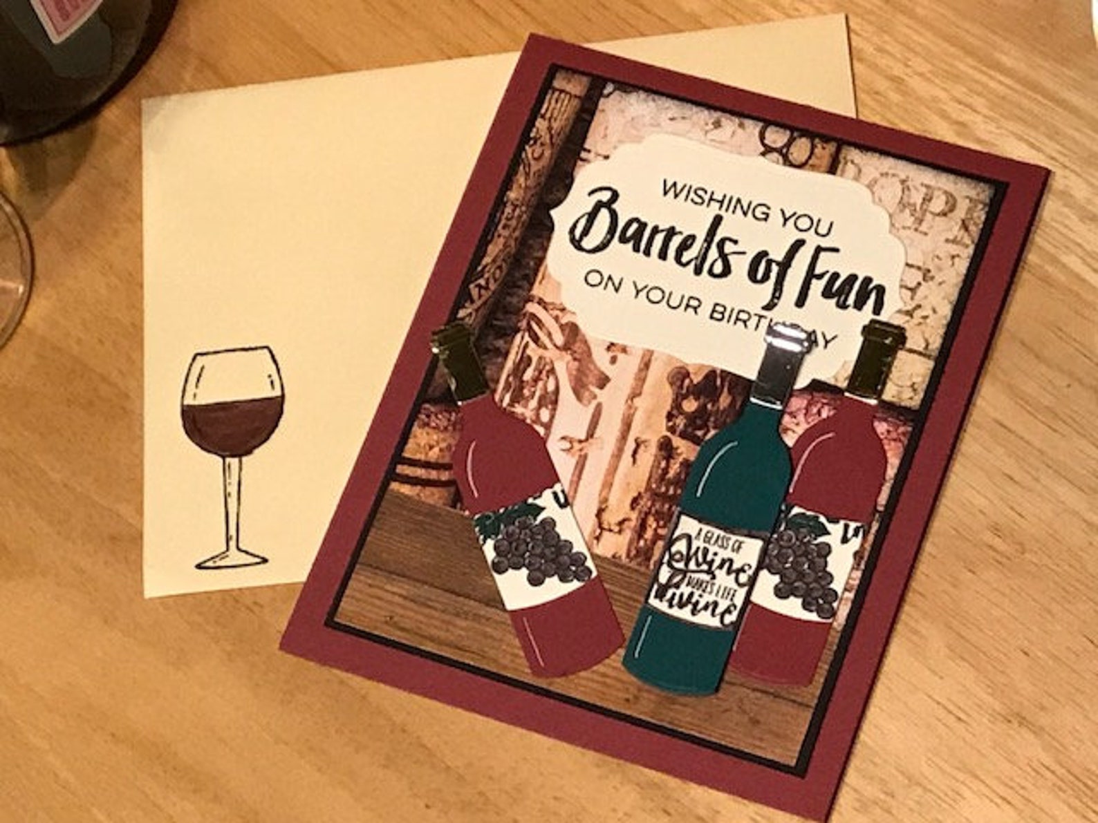 Funny Wine Themed Birthday Card - Etsy