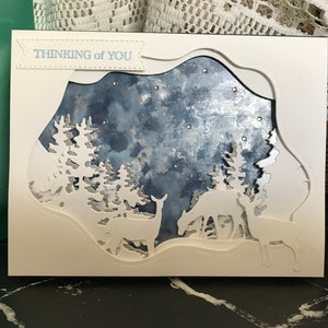 Carte pour l'hiver "Pensée à vous" pour l'hiver