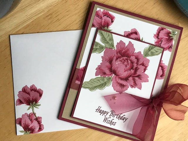 Peony Birthday Card - Etsy
