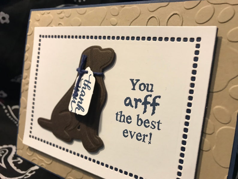 Thank You Card Dog Themed Thank You Card Cute Dog Thank You Etsy