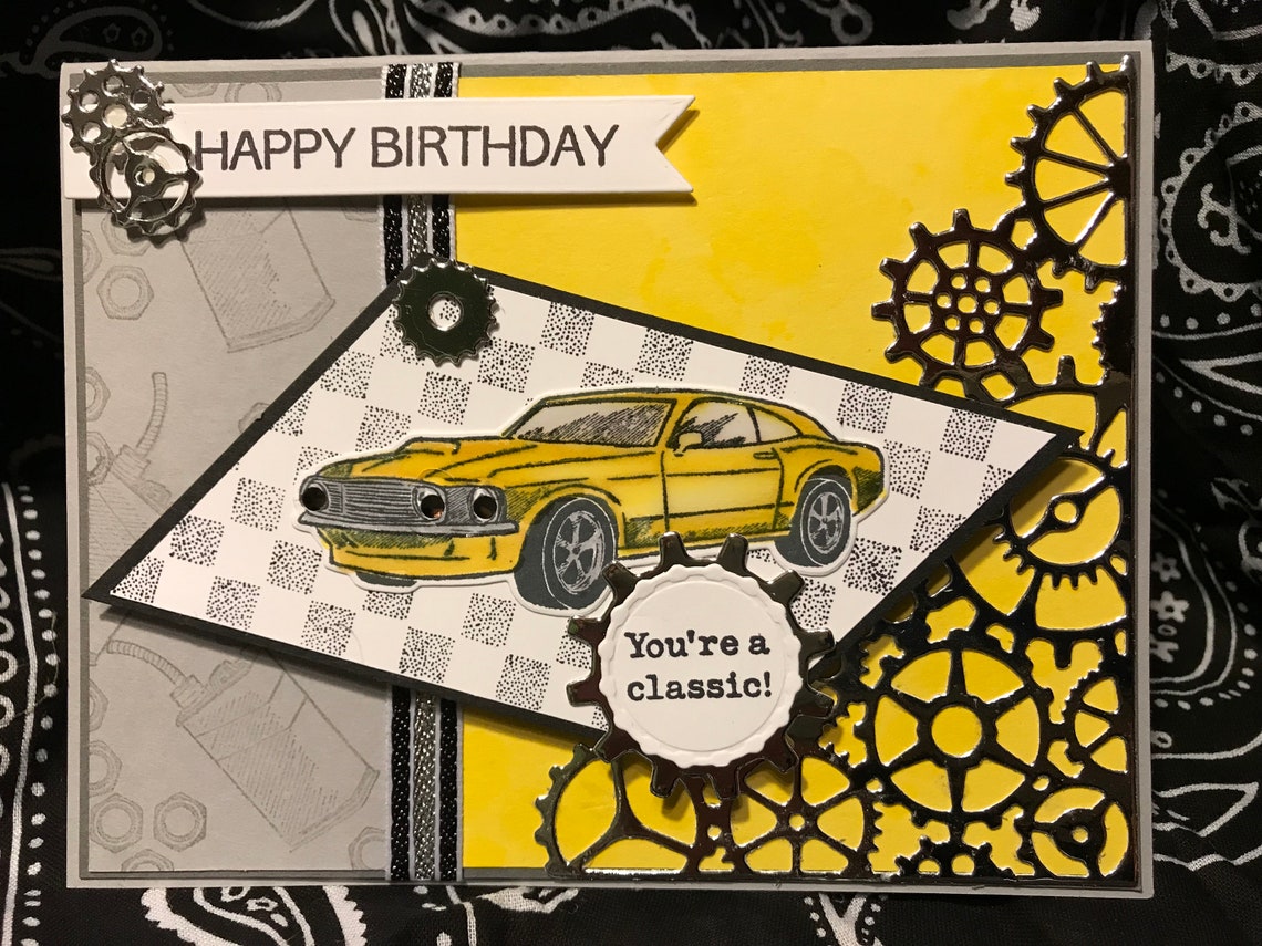 Birthday card Light up mustang birthday card Mustang | Etsy