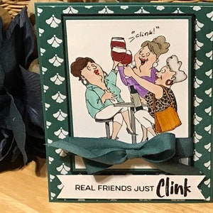Wein und Freundschaft Geburtstagskarte