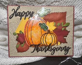 Happy Thanksgiving Faux Stained Glass Card