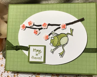 Cute frog get well card