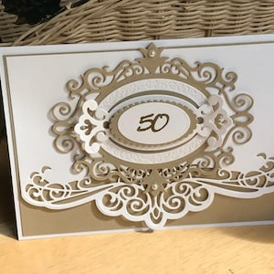 Tarjeta del 50 aniversario de boda