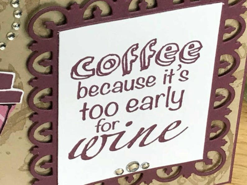 Funny Coffee Themed Note Card - Etsy