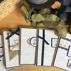 Juego de tarjetas con notas musicales, juego de tarjetas con notas con temática musical, juego de tarjetas con notas Just a Note, tarjeta con notas musicales, tarjeta musical,