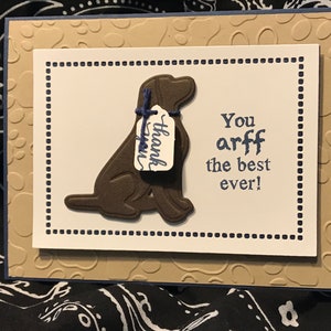Tarjeta de agradecimiento, Tarjeta de agradecimiento con temática de perro, Linda tarjeta de agradecimiento de perro