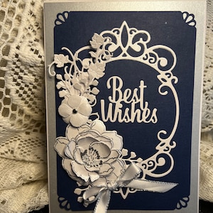 Best Wishes elegante Hochzeitskarte