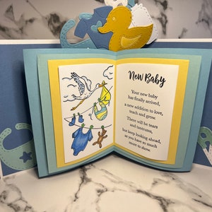 Baby Pop-up Buch Karte - Junge oder Mädchen
